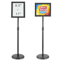 Support de sol en aluminium A3 A4 pour affiches, cadre d'affichage réglable avec porte-papier