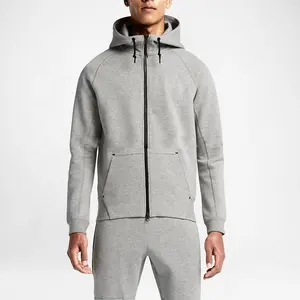 Tech Fleece Men's Hoodie Plain Zip up Hoodie Fitness Lightweight Sports Hoodie Pattern Knitted Pullover Print Fabric Jersey