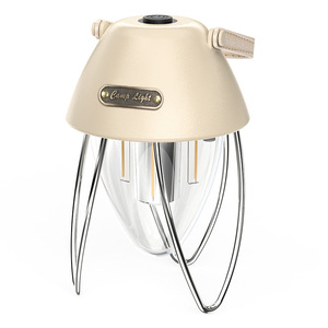 Lanterne LED portable rétro pour le camping, rechargeable 1800mAh, lumière blanche chaude, éclairage d'urgence pour le camping en plein air, éclairage de tente - Product Image 1