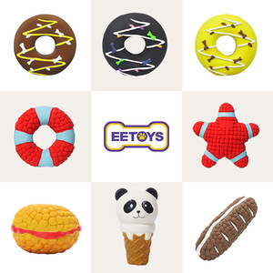 Eetoy Dessert Series Dog Toys Latex <b>Bite</b> Resistant Squeak Interactive For Pets - Product Image 2