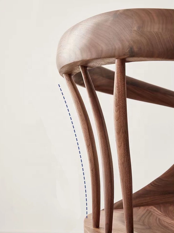 Cafe chair Airplane Nordic Armchair  Plywood Shell shaped Wooden Lobby Lounge Chairs
