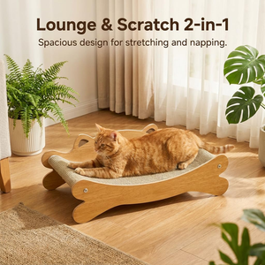 Rascador para Gatos de Papel Corrugado Multicapa de Alta Densidad, Nido Integrado Resistente al Desgaste y a los Arañazos, Sofá Reclinable para Gatos - Product Image 4