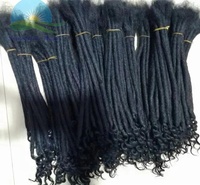 100% capelli umani crochet natural loc fornitori estensioni dreadlock per capelli umani indiani con estremità ricci