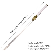 Vente chaude 108cm 1.3kg Anime Bleach Zaraki Kenpachi Zanpakuto Épée Katana Jouet Épée pour Cosplay Collection Cadeau