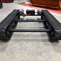 Châssis modulaire RC personnalisé, train de roulement à chenilles motorisé adaptable pour la modification de tracteurs, d'embaseurs et de tondeuses