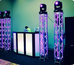 Torre de armazón de iluminación de DJ de aleación de aluminio cuadrada de 290*290mm para eventos interiores escenario de bodas