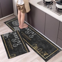 Tapis de cuisine moderne pliable en polyester doux fait main, fin, à absorption rapide de l'eau, antidérapant, séchage rapide, imprimé animal, pour comptoir