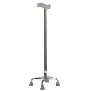 Bastón de Aluminio Hengfukang de Cuatro Patas, Altura Ajustable de 74-96.5cm, Ayuda de Movilidad para Personas Mayores - Product Image 5