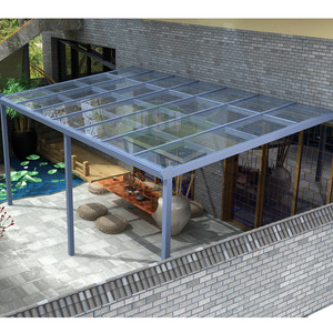 <span class=keywords><strong>Auvent</strong></span> de terrasse à cadre en aluminium avec polycarbonate imperméable traité sous pression Bâtiments de jardin en <span class=keywords><strong>bois</strong></span> naturel pour patio <span class=keywords><strong>extérieur</strong></span> - Product Image 4