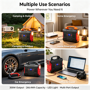 Générateur d'énergie portable solaire OEM, batterie lithium haute capacité 300W, station d'alimentation portable pour la maison et l'extérieur - Product Image 5