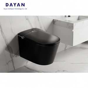 Tenture murale sans monture p piège couleur noire céramique sanitaire <span class=keywords><strong>wc</strong></span> mural drain mat noir mur <span class=keywords><strong>suspendu</strong></span> toilette intelligente - Product Image 2