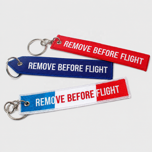 Porte-clés personnalisé avec broderie de nom et de logo, étiquettes brodées pour les vêtements de vol - Product Image 4