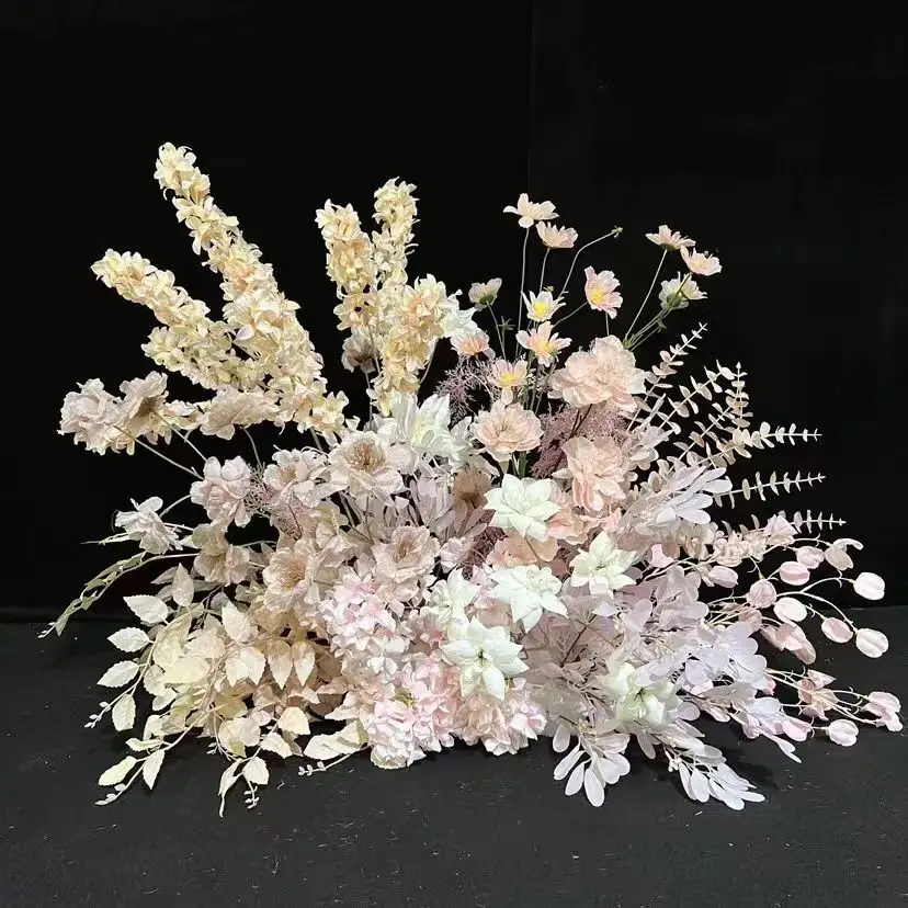 Wholesale Wedding Arrangements Centerpiece Artificial Flower Silk Linen Fabric Flowers For Decoration Wedding