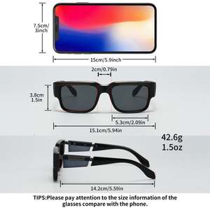 Lunettes de soleil de conduite carrées UV400 couleur gelée, style punk, vintage, de luxe, personnalisables avec logo, pour hommes et femmes, collection 2025 - Product Image 5