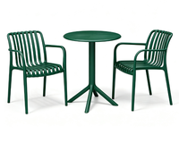 Chaises en plastique résistantes aux intempéries pour patio et jardin avec table, 3 pièces, mobilier de bistrot d'extérieur pour jardin, balcon