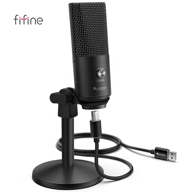 Fifine K670B Computer PC Adjustable Base Recording Gaming Stream USB Professional Studio Condenser Microphone