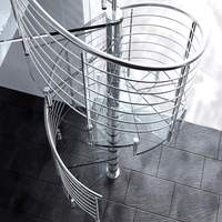 Escalier en colimaçon d'intérieur en or de luxe Led Lights Escalier incurvé préfabriqué de qualité supérieure Escalier circulaire en bois de chêne