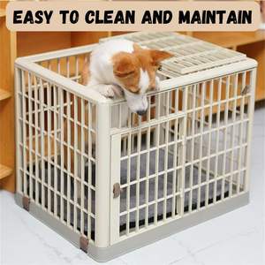 Precio de fábrica Caja de plástico para perros con ruedas + cerradura | Perrera de Interior para perros pequeños a medianos - Product Image 2