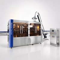 Machine de rinçage, remplissage et bouchage pour bouteilles en verre d'eau et de jus, production sur mesure, approvisionnement direct usine