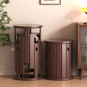 <span class=keywords><strong>Tabouret</strong></span> rond <span class=keywords><strong>en</strong></span> bois minimaliste, durable, extensible et empilable avec un design écologique pour le salon, l'hôtel, l'appartement, la maison, les meubles - Product Image 1