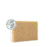 Éponge de nettoyage en fibres naturelles compostables en sisal, pulpe de bois et coton, durable, pour le nettoyage domestique
