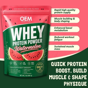 Poudre de Protéine de Lactosérum à la Pastèque Marque Blanche 25g Protéines Faible Teneur en Sucre Mélange d'Enzymes Digestives Complément Alimentaire Fitness - Product Image 3
