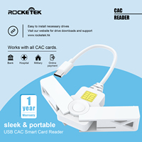Lecteur de cartes intelligentes externe pliable USB Type-C de marque OEM, matériau ABS, 13,56 MHz, protocole ISO 14443A, fabriqué dans le Guangdong