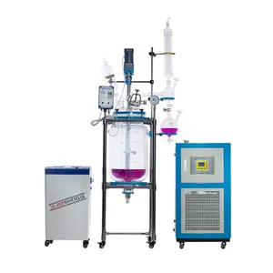 Hot sale Double layer Jacketed Glass Reactor for laboratory