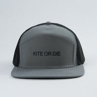 Gorra de 7 paneles y 5 paneles al por mayor, gorra con agujero de corte láser personalizada, gorra para exteriores, gorra Snapback con logotipo impreso de goma de elevación personalizado, gorra de Golf