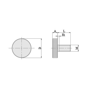 Mw Stainless Steel Knob With Knurled Grip External Thread For Industrial Machinery Use - Product Image 1