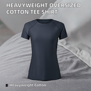 T-shirt vierge en coton lourd tricoté, coupe décontractée, 220g, certifié BSCI OEKO-TEX Standard 100, personnalisable pour homme (OEM) - Product Image 2