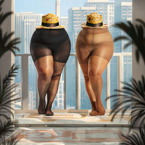 Collant da Donna Taglia Grande 20D, Senza Cuciture, Ultra Sottili, a Vita Alta, Traspiranti, Sostenibili, per l'Estate - Product Image 3