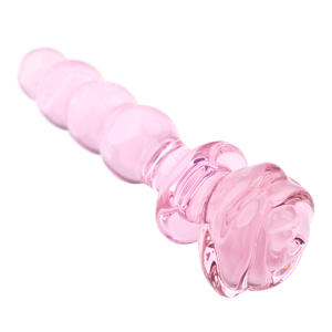 Rozenbloem Penis <span class=keywords><strong>Dildo</strong></span> Glas Anale Kralen Groothandel Kristal Sex Speelgoed Butt Anale Plug Voor Dames Mannen Volwassen Plug Anal - Product Image 3