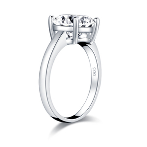 Solitaire <strong>Ring</strong> for Women 925 Sterling Silver 3CT <strong>Cushion</strong> Cut Cubic Zirconia Engagement <strong>Wedding</strong> <strong>Ring</strong> Christmas Gift - Product Image 3