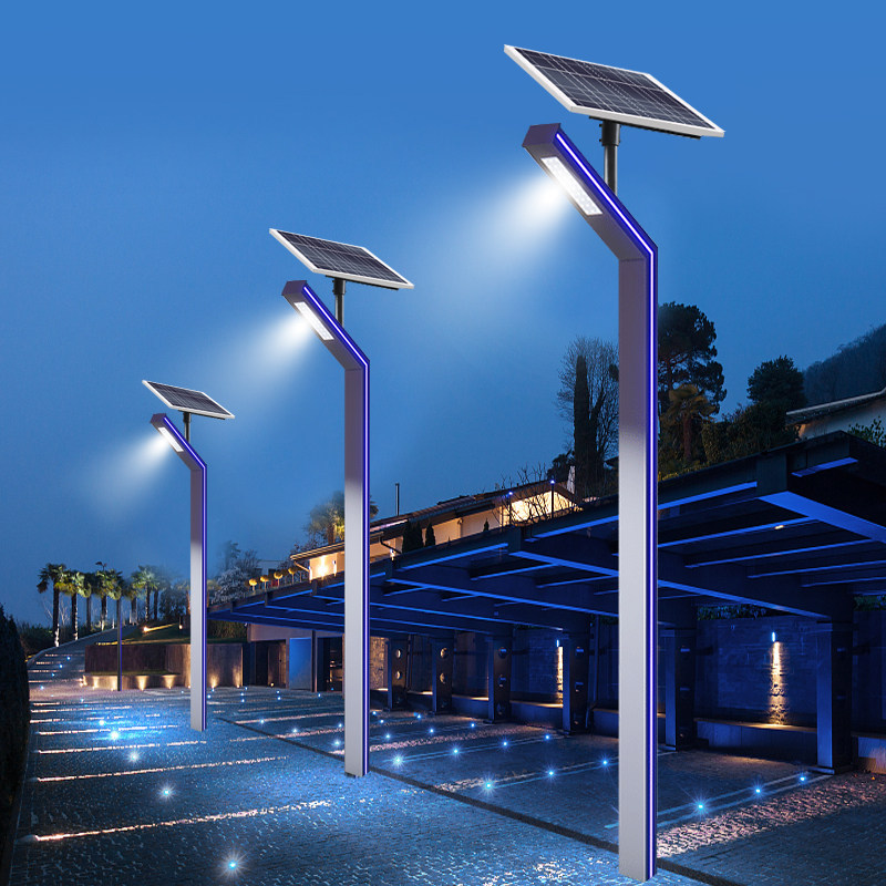 New Design IP65 Waterproof Motion Sensor Solar Landscape Park Garden Lamp Outdoor LED Street Lights for Landscape