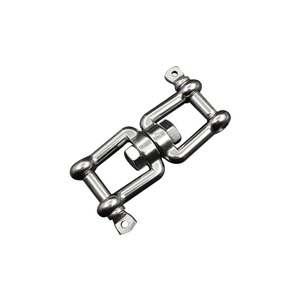 <span class=keywords><strong>Manille</strong></span> à <span class=keywords><strong>double</strong></span> œillet pivotante en acier inoxydable SNOWL pour usage maritime - Product Image 1