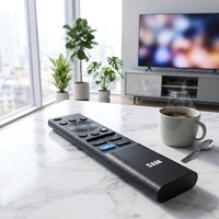 Télécommande vocale 5.0 personnalisée, directement de l'usine OEM, avec coque en plastique ABS 2.4G et code fixe pour Smart TV et décodeur