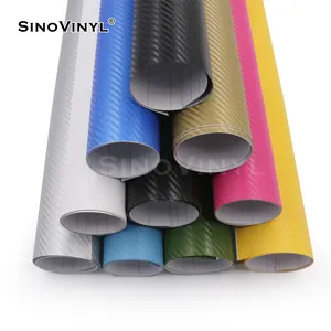 SINOVINYL Super Stretch 3D Carbon Fiber Sticker Film For Car Wrap Vinyl Multi Color 3D Design Pattern Carbon Fiber Vinyl