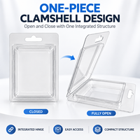Boîte d'emballage en blister transparente en PET jetable personnalisée avec trou de suspension Euro pour l'affichage de produits artisanaux et de vente au détail