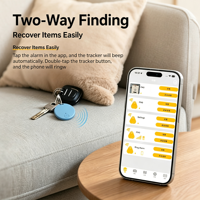 Mini traceur GPS intelligent étanche pour petits animaux, Bluetooth, autonomie de plus de 20 heures, pile bouton en plastique, alarme pour chien et chat