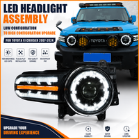 Conjunto de Faros LED para Toyota FJ Cruiser 2007-2024, Luz de Giro Secuencial, Luz de Esquina, DRL, Lente de Proyector Bi-LED