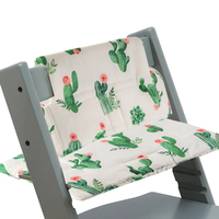 Coussin de chaise haute pour bébé, 100% polyester, imprimé cactus, imperméable, lavable en machine, écologique, couleur personnalisable