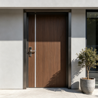 Porte intérieure en PVC écologique, insonorisée, imperméable, finition panneau plat, résistante à l'humidité, pour école, chambre, salon