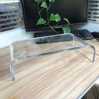 Support d'écran en acrylique transparent et verre, imprimé UV de luxe, organiseur de bureau, étagère, support pour ordinateur portable
