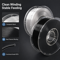 Filament PETG 110C 1,75 mm, faible déformation, transparent, qualité industrielle, matériau d'impression 3D, bobine de 1 kg pour pièces industrielles FDM