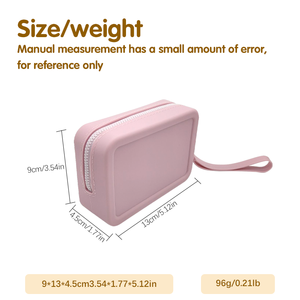 <span class=keywords><strong>Borsa</strong></span> per il Trucco in Silicone di Piccole Dimensioni con Logo Personalizzato, Impermeabile con Cerniera per Articoli <span class=keywords><strong>da</strong></span> Toeletta, Borsetta <span class=keywords><strong>da</strong></span> Viaggio per Donne - Product Image 5