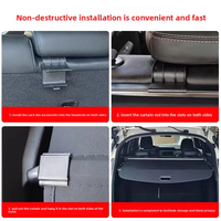Convient pour Nissan Kicks, couvre-coffre, panneau de séparation du compartiment arrière, panneau de rangement, rideau rétractable.