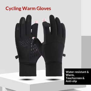Gants de cyclisme d'hiver imperméables pour hommes et femmes, compatibles écran tactile, thermiques, pour vélo et <span class=keywords><strong>moto</strong></span>, protection intégrée - Product Image 2