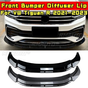 For VW Tiguan R 2021-2023 Body Kit Front Bumper Spoiler Front Bumper <b>Diffuser</b> Lip Protector Cover Guard <b>Car</b> Accessories - Product Image 1