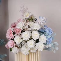 Paarse Kunstbloemenbol Arrangement Bruiloft Tafeldecoratie Zijden Rozen Bloemboeket Tafeldecoratie Evenement Feestdecoratie Benodigdheden